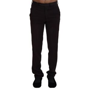 BENCIVENGA Brown Straight Fit Formal Men Men's Pants